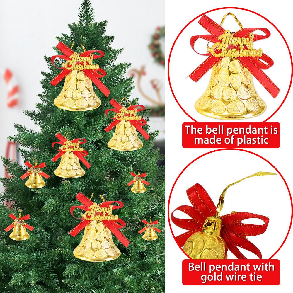 Themed Holiday Elegant Gold Plastic Christmas Bells Ideal For Tree Decorations
