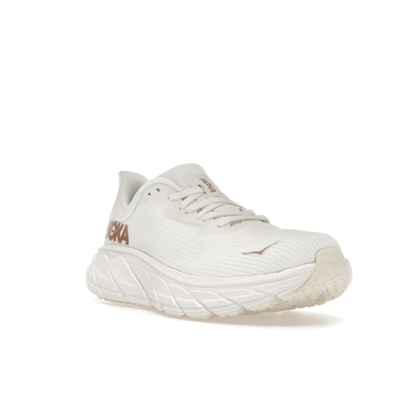 HOKA  Arahi 7 Blanc De Blanc Rose Gold Women Sneakers White 1147851-BSG