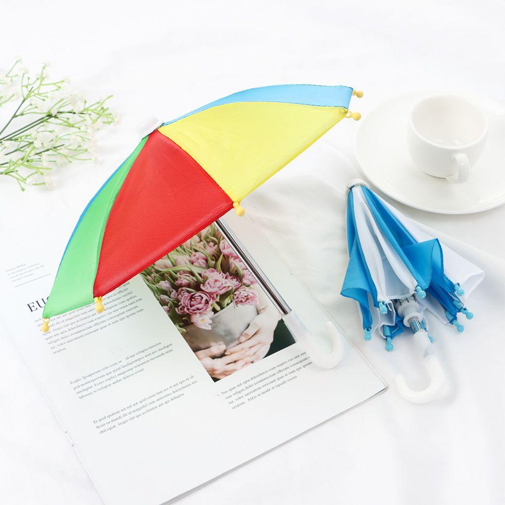 Rainbow Colors Mini Rain Gear Color Matching Patch Dollhouse Accessories Colorful Doll Umbrella