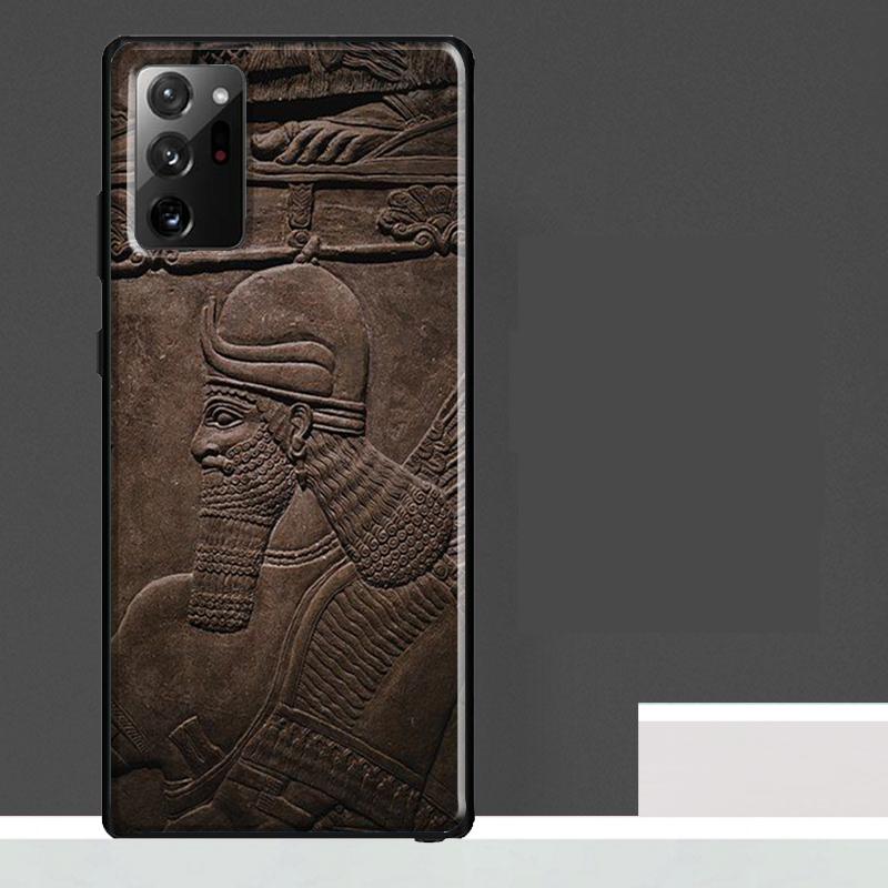 Assyrian Lamassu Winged Bull Case For Samsung Galaxy S25 S24 S23 Ultra S9 S10 S20 S21 S22 Plus S23 FE S25 FE Phone Cover