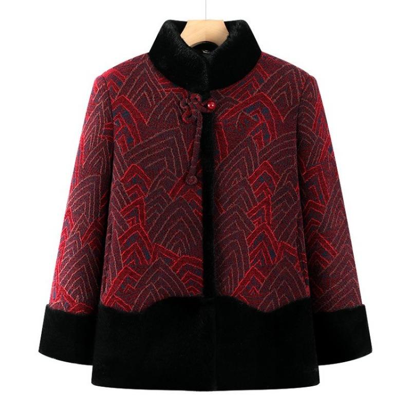 Winter fleece jacket stand-up collar top femininity winter clothing thickened warm clothes