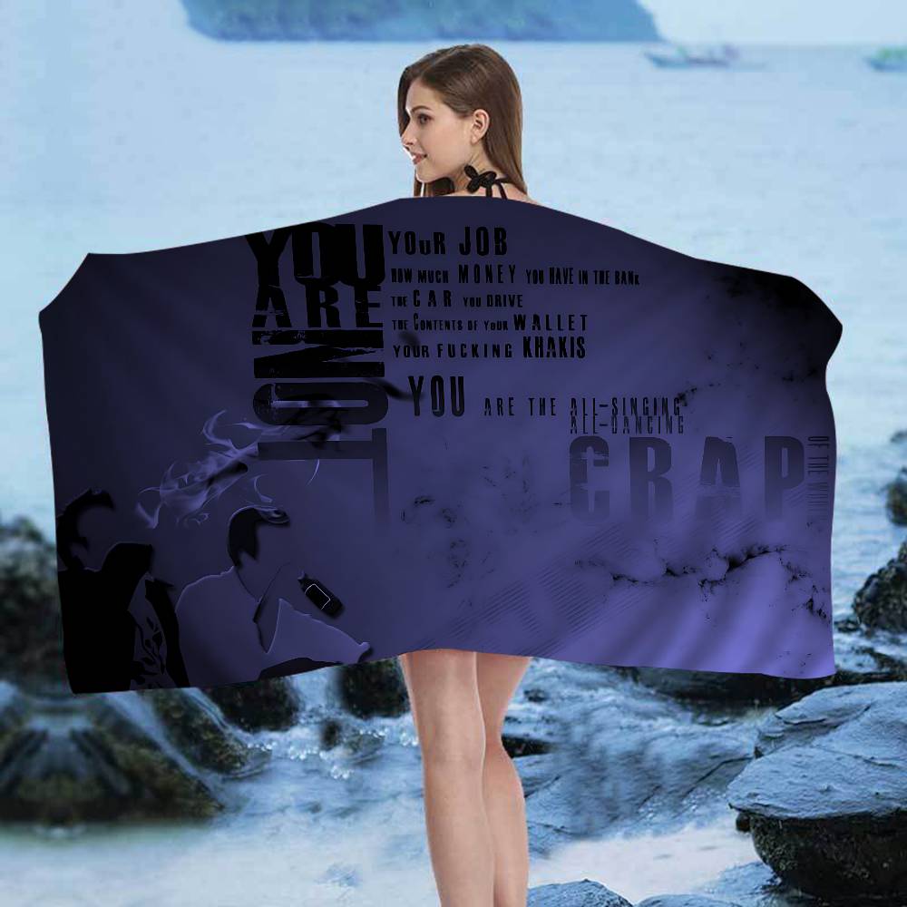 Fight Club Movie Microfiber Blanket Quick Drying Beach Towels Oversized Printing Super Absorbent Pool Towel Blanket
