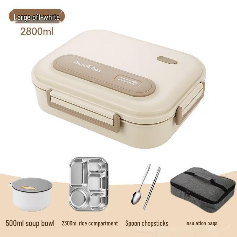 Lunch Box Isolato Extra Large in Acciaio Inossidabile 316 Adatto al Microonde per Studenti e Lavoro