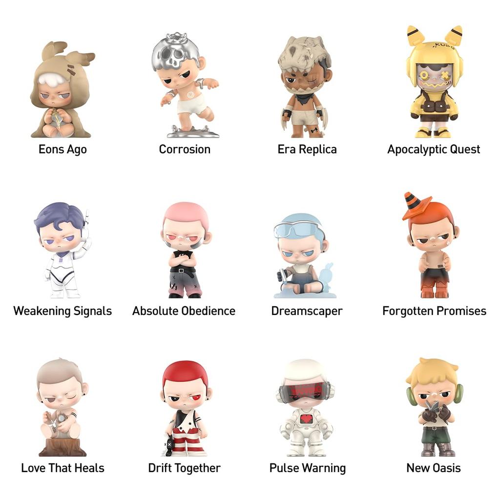 POP MART KUBO City of Sunset Series Pudełko z 12 Pop Mart Gachapon Blind Box Plastik Premium PVC Miękki Oryginalne Prezenty Urodzinowe [Różne Kawałki] Figurki,
