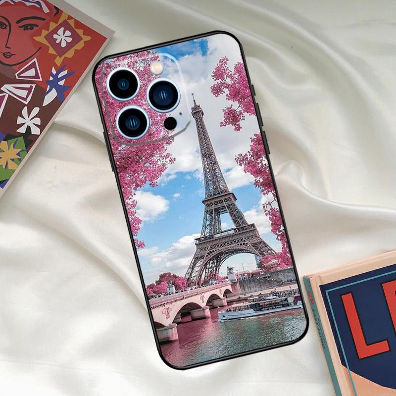 France Paris Eiffel Tower Phone Case For iPhone 16 15 14 13 12 11 17 Pro Max 15 16 Plus 12 Mini 16e 17 Air Funda Cover