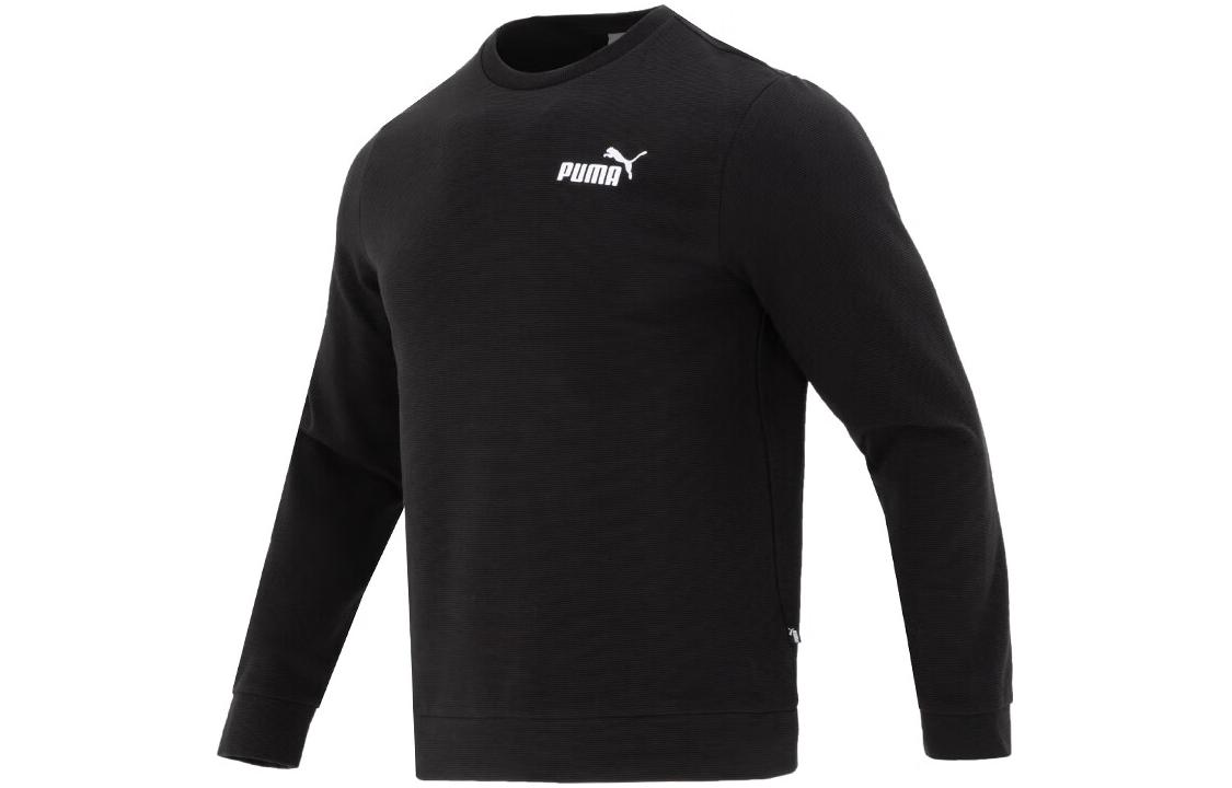 PUMA Sweatshirts Men s Black Crew Neck Moderate Regular 678438-01 S