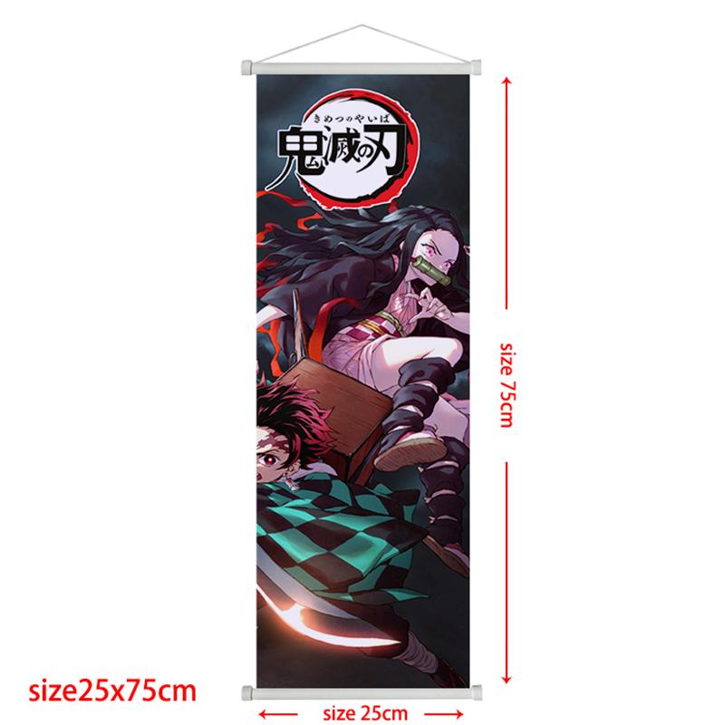 Demon Slayer Scroll Poster Rengoku Kyoujurou Heimdeko Kamado Tanjirou Wohnzimmerdekoration Hängegemälde Kindergeschenk Poster