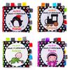 Lakarose Baby Black And White Label Cloth Book For Newborn Infant Early Education Visual Stimulation Tear-resistant Biteable Sound Paper Book