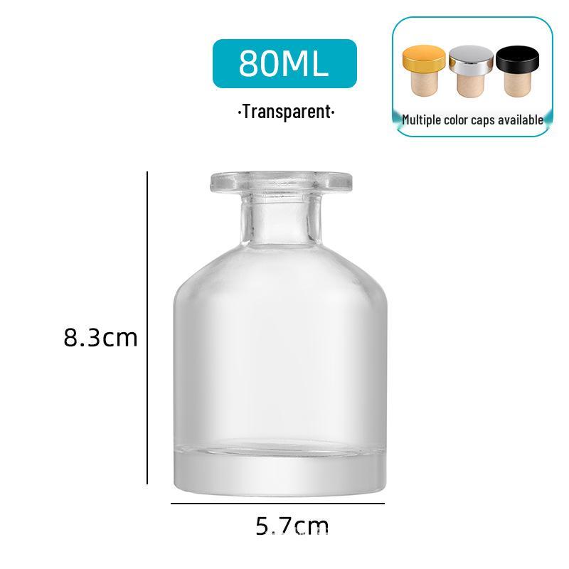 50-ml-Glas-Aromadiffusor mit breiter Öffnung & kreative Blumenvase aus Rattan, leere Duftflasche