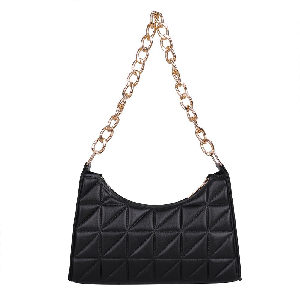 Buy Women PU Leather Chain Messenger Bag Lady Lattice Crossbody (Black) *Z at affordable prices