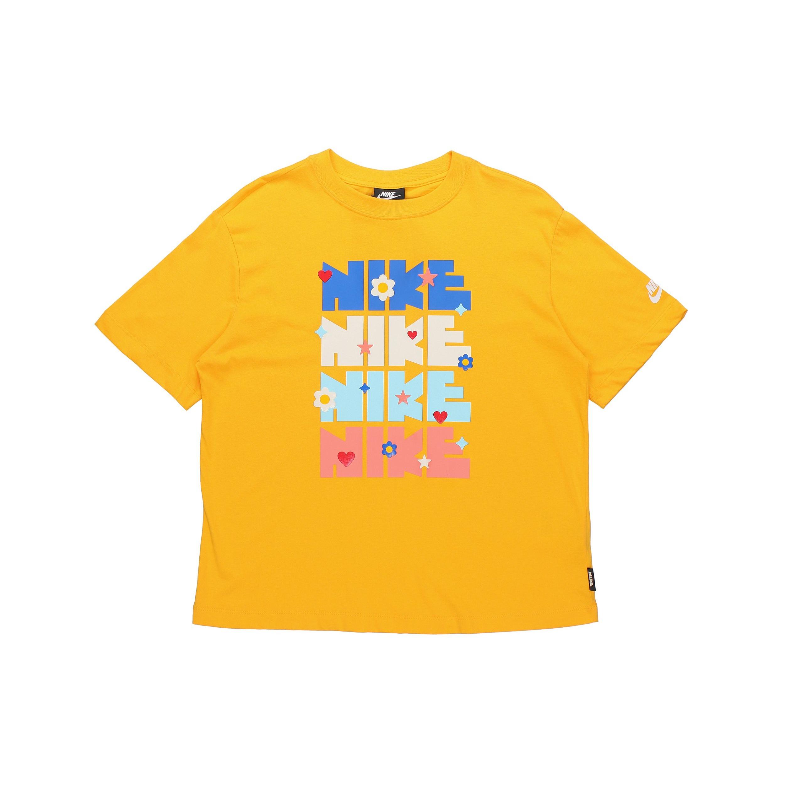 (WMNS) Nike Sportswear Essntl Ss Top Letter Print Leisure Sports Short Sleeve Yellow Women s DJ5377-764 XL