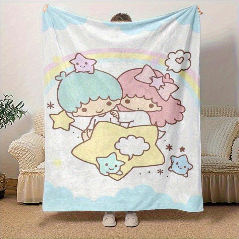 1pc, Sanrio Cozy Home Decor: Soft Flannel Blanket for Bedroom, Living Room & Travel, Perfect Gift! Star-Themed Sofa Throw, Outdoor Camping Blanket, Ca