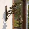 Vintage Witch Doorbell Multi-Purpose Halloween Witch Bells Wear Resist Broom-Riding Witch Bell for Front Doors Porch