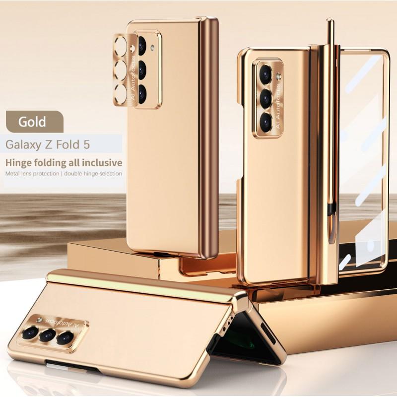 Galaxy Z Fold5 Case Magnetic Snap-On Full Cover Shockproof PC Protective Shell Foldable Phone