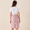 Women Fashion A-Line Hollow Out Lace Skirts Slim Tight Skirt Plus Size