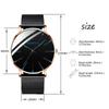 Classic Black Ultra Thin Watches Alloy Mesh Belt Quartz Watch Luxury Mens Wristwatch  Leisure Time