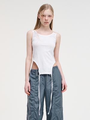 ETMON Double Strap Sleeveless Top White