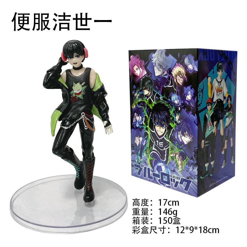 Anime BLUE LOCK Isagi Yoichi Seishiro Nagi Meguru Bachira Reo Mikage Hyoma Chigiri Rin Itoshi Figure Toys 17cm