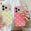 Korean Ins Solid Color Simple Polka Dot Suitable for Apple 17Pro Mobile Phone Case Iphone16promax New 15 Double Layer 17 Girl 14pm Trend 13 Creative