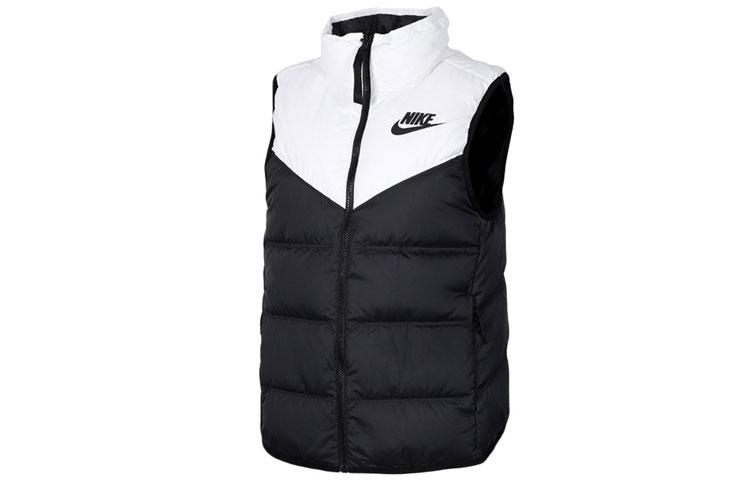 Nike Down Vests Women s Black Stand Collar Moderate Urban Techwear 939443-100 XXL