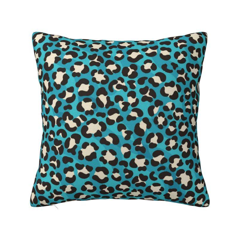 Colofrul Rainbow Leopard Throw Pillow Case Home Decorative Modern Cushions Cover For Sofa Chair Square Polyester Pillowcase