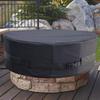 Fire Pit Cover With Handle Adjustable Dustproof Windproof Waterproof Round Fire Pit Fireplace Cover For Yard Patio Balcony Lawn