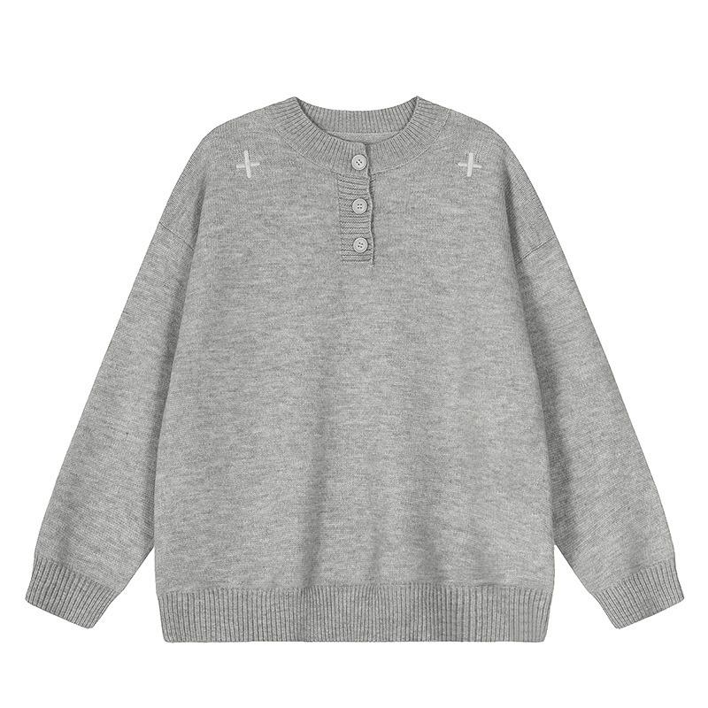 

Men s Trendy Casual Knit Sweater - Plain Color, Round Neck, Long Sleeve, Autumn/Winter Fashion XL сірий колір