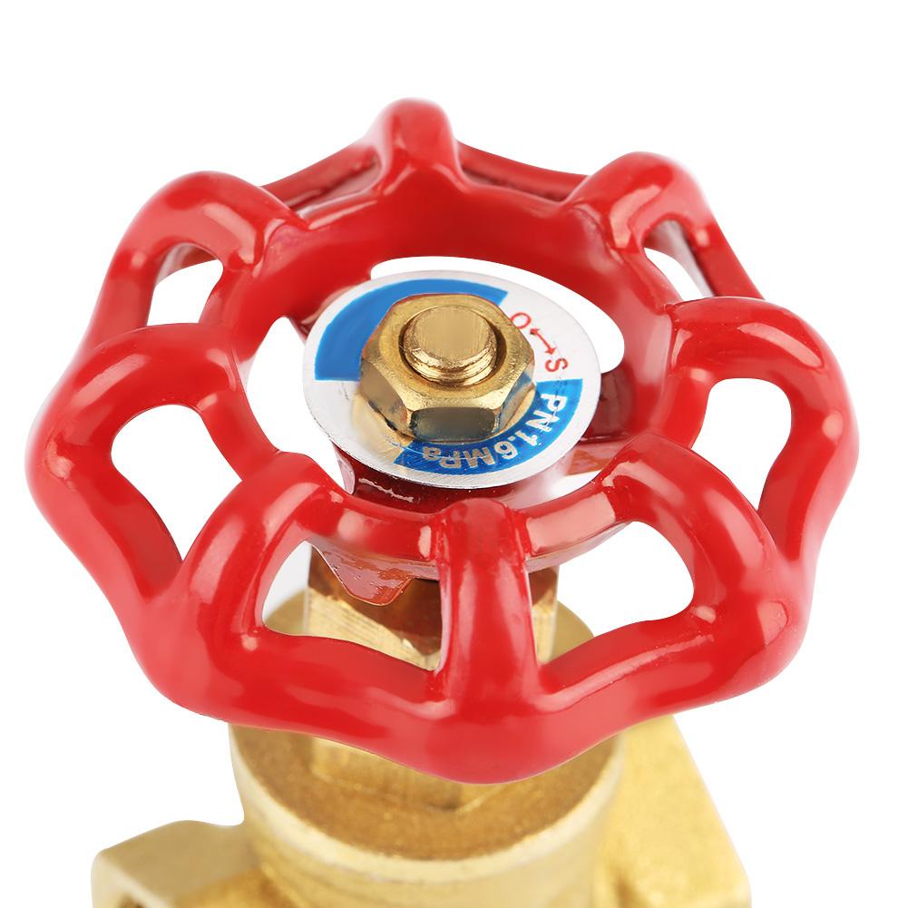 Gate Valve, Brass DN15 BSPP G1Celsius2  Sluice Valve 232PSI for Water Oil Gas, Suitable for Water, Oil, Gas, Steam, With Straight Internal Fluid
