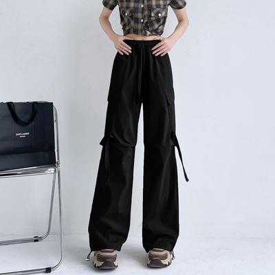 Unisex Cargo Pants | Spring-Summer Thin Straight Wide-Leg Y2K Loose Casual Ankle-Cuffed Long Pants