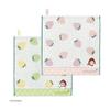 Towel Museum mofusand Strawberry Wash Towel with Loop Green Cat Cute 43-0141080 Approx. 34 x 35 cm