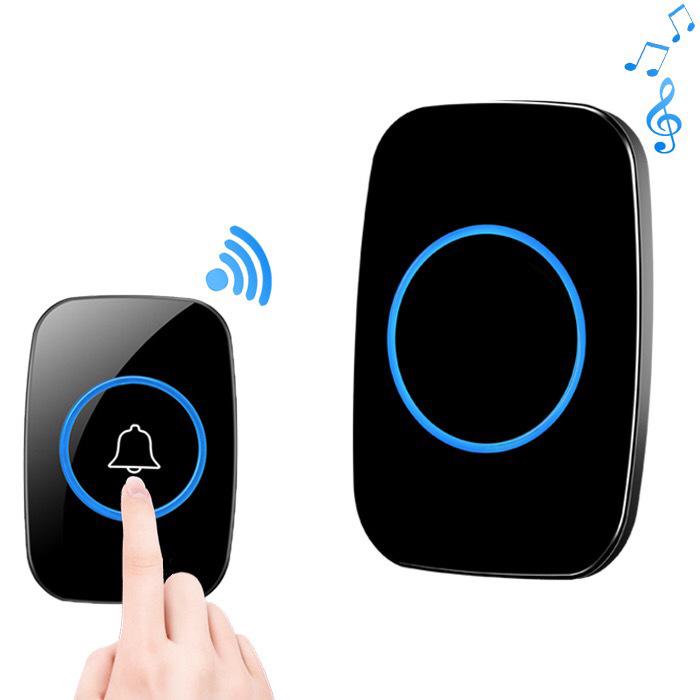 Universal Wireless Doorbell with 60 Ringtones - Compatible with UK, EU, US, AU Standards