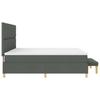 Box Spring Bed with Headboard Dark Gray 200 x 200 cm Fabric