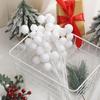 White Snowball Christmas Tree Ornament Foam Decorations For Holiday Party Window Christmas Pendant White Christmas Tree Pendant