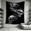 Dark Fantasy Tapestry Gothic Skull Snake Art Tapestry Background Cloth Wallmounted Wall Covering Decoration Background Cloth Work Of Art