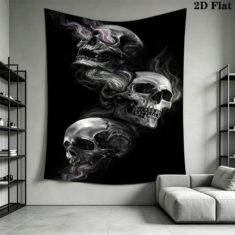 Dark Fantasy Tapestry Gothic Skull Snake Art Tapestry Background Cloth Wallmounted Wall Covering Decoration Background Cloth Work Of Art