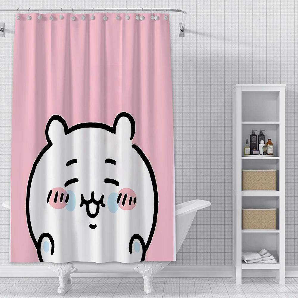 Shower Amine Chiikawas Curtain Waterproof Polyester Fabric Paint Colorful Bath Curtains Home Bathroom Decor Curtain With Hook