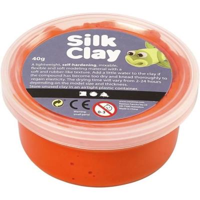 Modelina - SILK CLAY - 40 gr - Pomarańczowa - Ultra lekka - Schnie na powietrzu