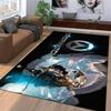 Overwatch Samurai Character Printed Flannel Rug Non-Slip, Suitable for Bedroom, Living Room, Children's Room Decoration