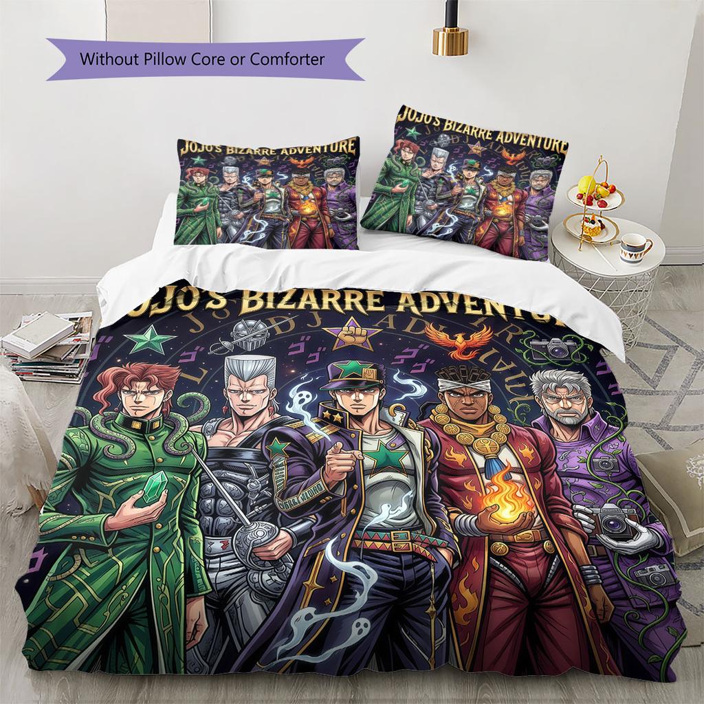 JoJos Bizarre Adventure Soft Duvet Cover Kid's Bedding Set,Extra Large Size Birthday Gifts Various Sizes Available -HE195