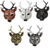 Cosplay Prom Props Masquerade Mask Deer Head  Mask Halloween Mask Kabuki Kitsune Mask Animal Mask