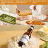 1 pz. Tipo di pressione a un pulsante Scatola per stampi per ghiaccio 32/64 Griglie Stampo per cubetti di ghiaccio in plastica Stampo per vassoio per ghiaccio con scatola di immagazzinaggio con strumento per bar da cucina per bevande fresche