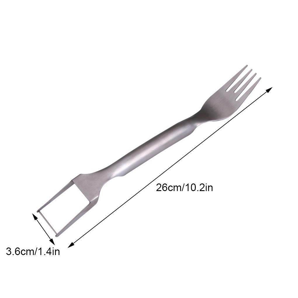 Stainless Steel Watermelon Slicer Portable Handheld Replacement Washable 2 In 1 Home Fruit Fork Slicing Tool Accessories
