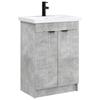 Bathroom Furniture Set Concrete Grey 56 X 37.5 X 81 Cm Engineered Wood