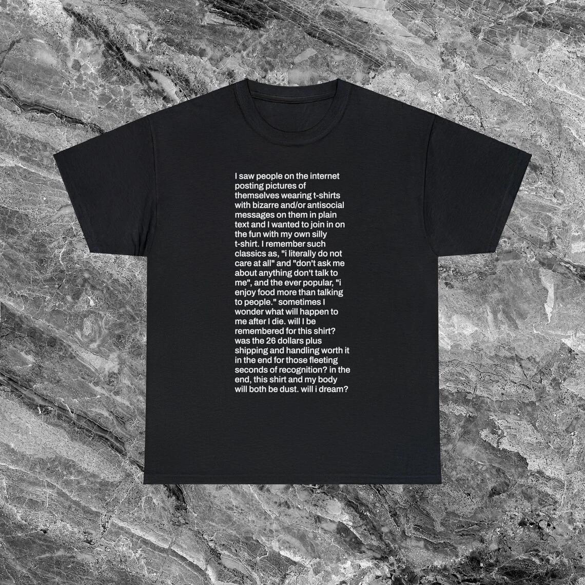 Bizarre style funny T-shirt A very funny shirt A funny gift XL