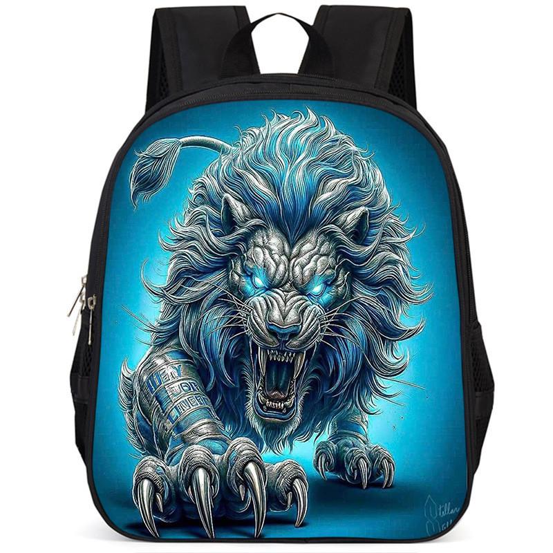 Großes Fassungsvermögen Löwe 15-Zoll Oxford-Stoff Schulrucksack für Kinder Leicht und Ergonomisch