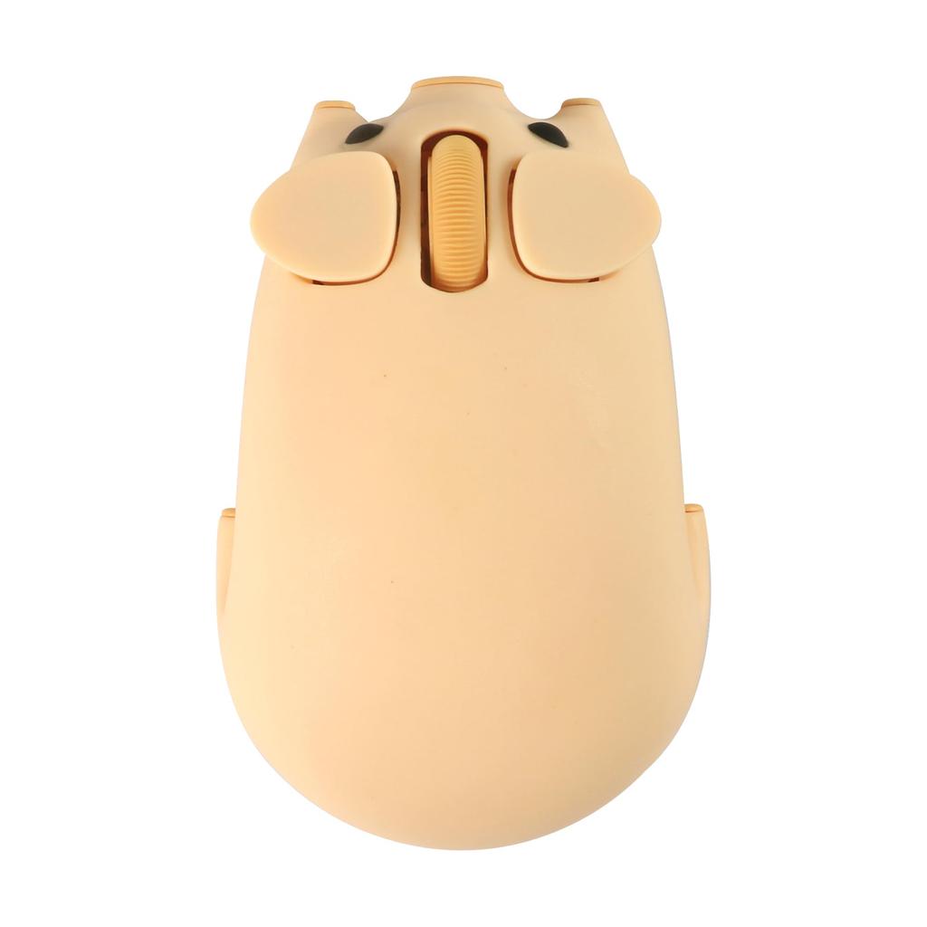 Wireless Bluetooth and USB Cute Pig Medium Compatible with Microsoft and Yellow Mouse, 2.4GHz Compatible, Design, Size, Quiet, Battery-Operated, iOS,