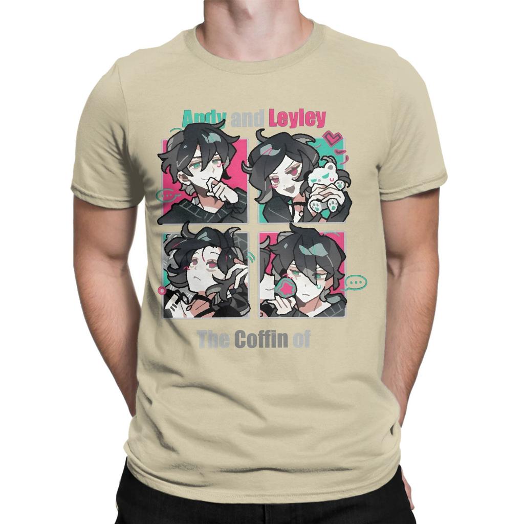 Anime The Coffin Of Andy And Leyley T Shirt Mens Cotton Novelty TShirt Round Collar Tee Shirt Short Sleeve Tops New Arrival