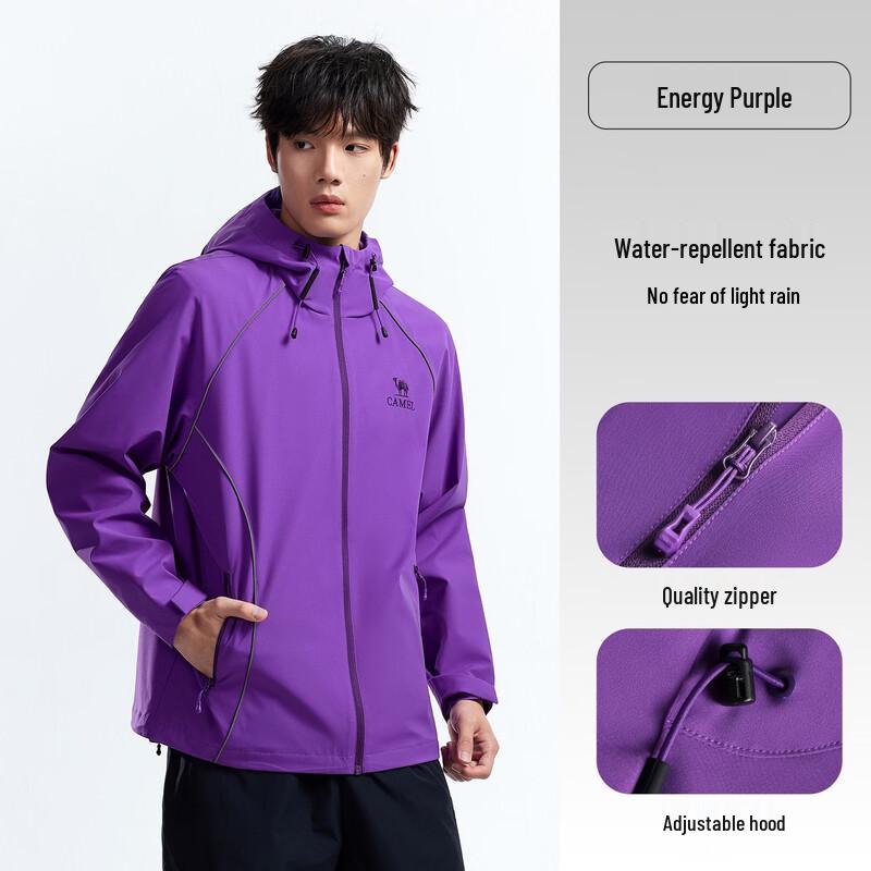 CAMEL Unisex Outdoor Windproof & Water-Resistant Hiking Jacket