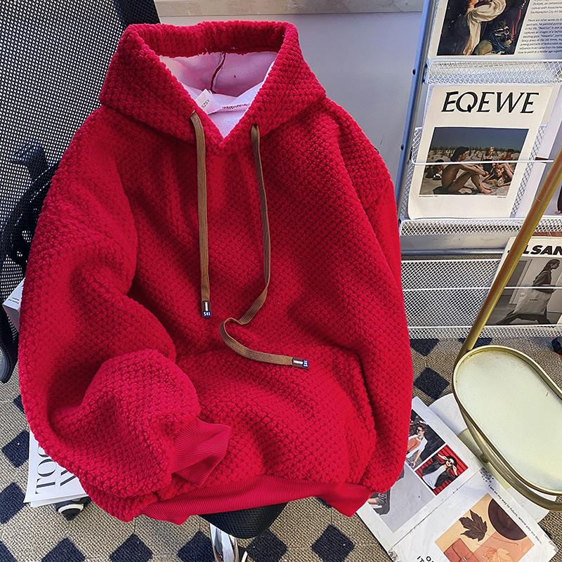 Men's American Style Winter Plaid Hoodie: Thickened, Plus Velvet, Trendy, High Quality