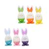 3pcs Easter Rabbit Happy Easter Party Decorations for Party Colorful Eggs Desktop Decorations Wedding Decors DIY Craft Kids